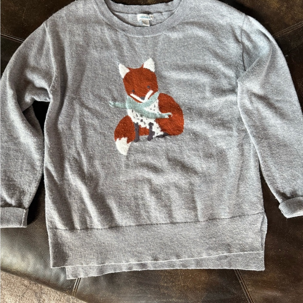 Sundance Gray Wool Sweater with Embroidery